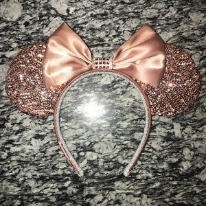 Rose gold mickey ears headband NEW